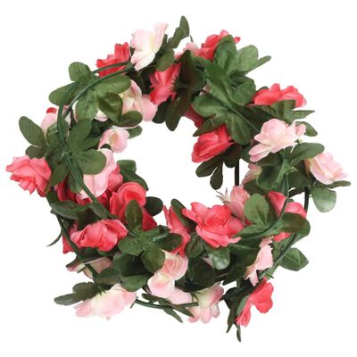 vidaXL Ghirlande de flori artificiale, 6 buc. roze de primăvară 250 cm