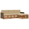 vidaXL Set de canapele de exterior 4 buc. Natural și Bej