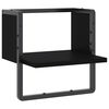 vidaXL Raft de perete cu bare, negru, 30x25x30 cm