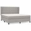 vidaXL Pat continental, gri deschis, 180x200 cm, material textil