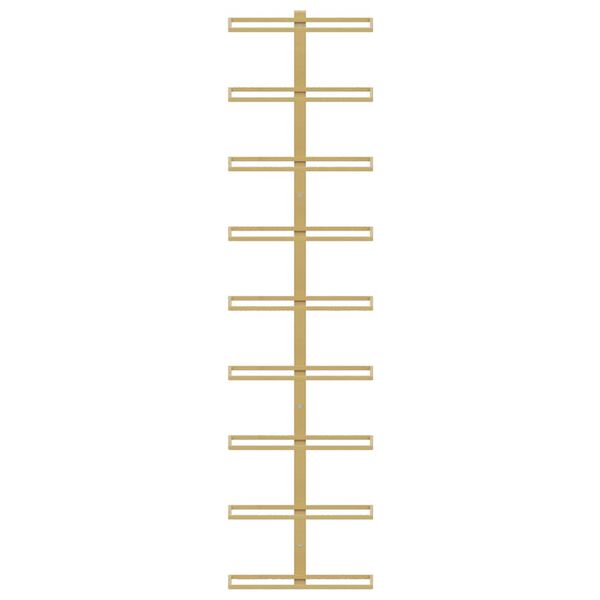 vidaXL Suport sticle de vin, de perete, 9 sticle, 2 buc., auriu, fier