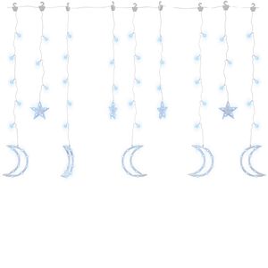 vidaXL Lumini lună și stele, 138 LED-uri, alb rece, cu telecomandă