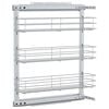 vidaXL Coș s&acirc;rmă bucătărie retractabil 3 raft argintiu 47x15,5x55,5 cm