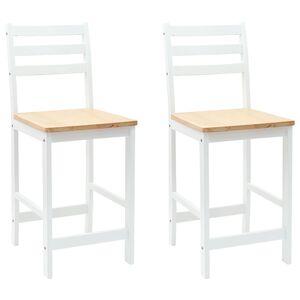 vidaXL Scaune de dining 2 pcs Alb 40 x 47,5 x 99,5 cm