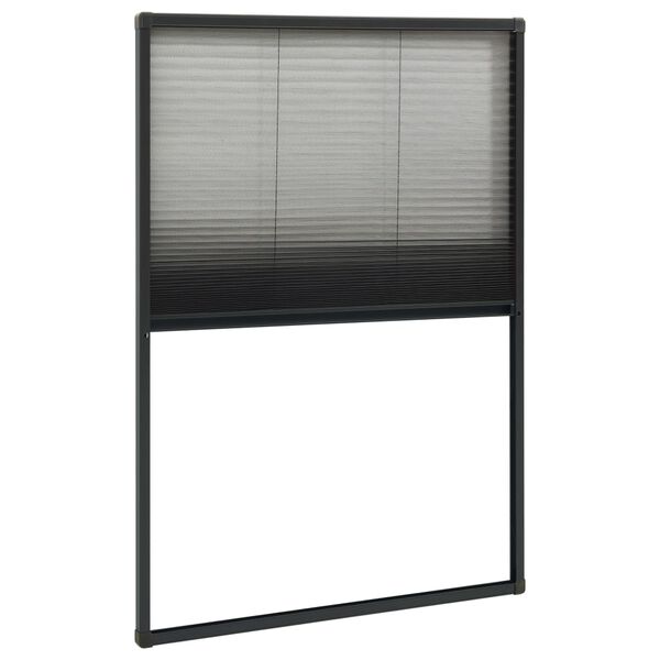 vidaXL Plasă insecte plisse pentru ferestre antracit 80x160cm aluminiu