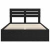 vidaXL Cadru de pat cu headboard Negru 140 x 200 cm Lemn de pin masiv