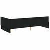 vidaXL Cadru de pat colțar cu headboard Negru 90 cm x 190 cm Catifea