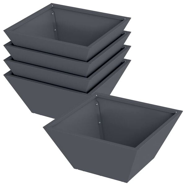 vidaXL Vază pentru Grădină 5 pcs Antracit 35 x 35 x 15 cm