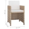vidaXL Set mobilier de exterior cu perne, 13 piese, bej, poliratan