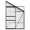 vidaXL Seră, antracit, 7,77 m&sup2;, aluminiu