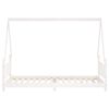 vidaXL Cadru de pat pentru copii, alb, 90x200 cm, lemn masiv de pin