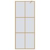 vidaXL Zid de duș walk-in Auriu 80 x 195 cm sticlă securizată