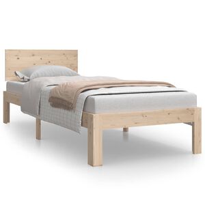 vidaXL Cadru de pat mic single, 75x190 cm, lemn masiv