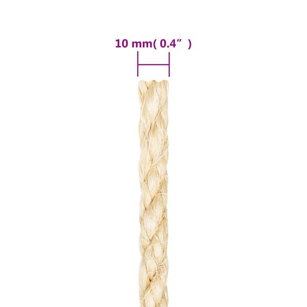 vidaXL Frânghie, 25 m, sisal 100%, 10 mm