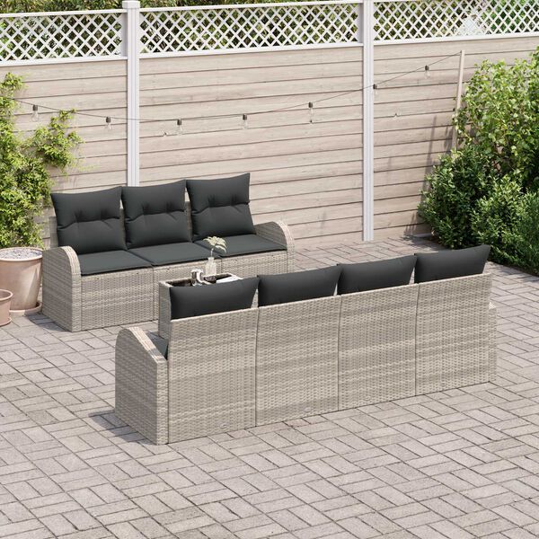 vidaXL Set de canapele pentru grădină Gri deschis 55 x 55 x 37 cm