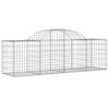 vidaXL Coșuri gabion arcuite 4 buc, 200x50x60/80 cm, fier galvanizat