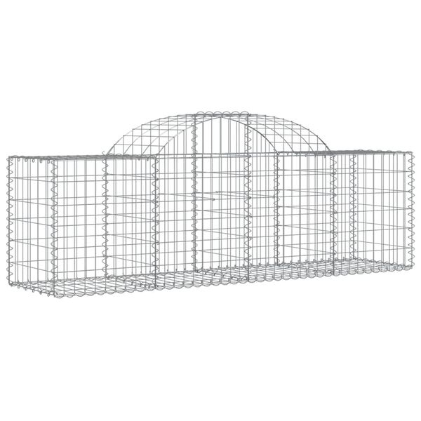 vidaXL Coșuri gabion arcuite 4 buc, 200x50x60/80 cm, fier galvanizat