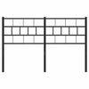 vidaXL Tăblie de pat de schimb metalică, negru, 150 cm