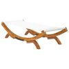 vidaXL Pat de exterior, crem, 100x188,5x44 cm, lemn masiv curbat