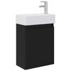 vidaXL Unitate de baie cu robinet Negru 45,5 x 22,5 x 84 cm