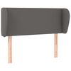 vidaXL Tăblie de pat cu aripioare gri 83x23x78/88 cm piele ecologică
