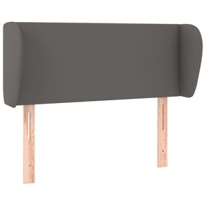 vidaXL Tăblie de pat cu aripioare gri 83x23x78/88 cm piele ecologică