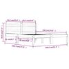 vidaXL Cadru de pat dublu, 135x190 cm, lemn masiv de pin