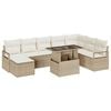 vidaXL Set de canapele pentru grădină 9 buc. Bej Rattan poli