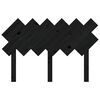 vidaXL Tăblie de pat, negru, 122,5x3x80,5 cm, lemn masiv de pin