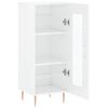 vidaXL Servantă, alb extralucios, 34,5x34x90 cm, lemn compozit