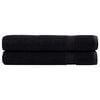 vidaXL Prosoape premium SOLUND 2 buc. negru 100x200 cm 600 gsm