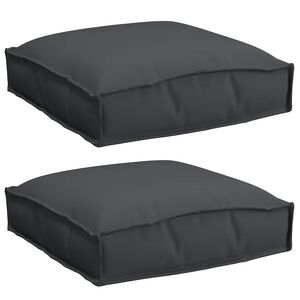 vidaXL Pernă 2 pcs Negru 40 x 40 x 8 cm Material Oxford