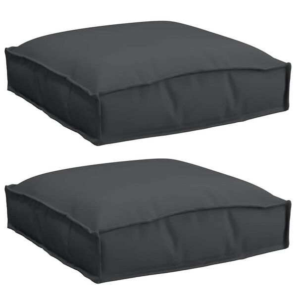 vidaXL Pernă 2 pcs Negru 40 x 40 x 8 cm Material Oxford