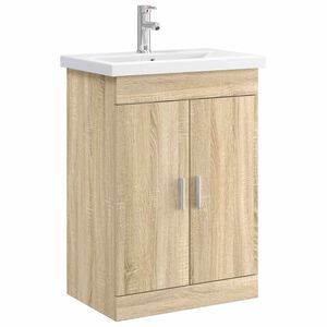 vidaXL Set de mobilier pentru baie Stejar Sonoma 61 x 40 x 84,5 cm