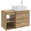 vidaXL Set de mobilier pentru baie 2 buc. Stejar Artizanal