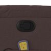 vidaXL Fotoliu de masaj rabatabil, maro &icirc;nchis, material textil