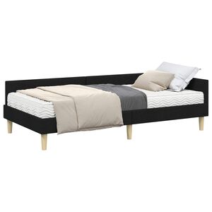 vidaXL Cadru de pat colțar cu saltea cu saltea 2 pcs Verde țesătură