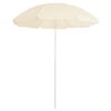 vidaXL Umbrelă de soare de grădină, st&acirc;lp din oțel, nisipiu, 180 cm