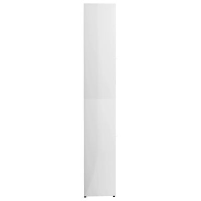 vidaXL Dulap de baie, alb extralucios, 30x30x183,5 cm, PAL