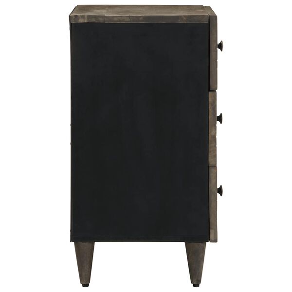 vidaXL Noptiera gri deschis 50x33x60 cm lemn masiv de mango
