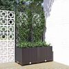 vidaXL Jardinieră de grădină cu spalier, neagră, 80x40x136 cm, PP