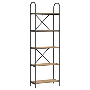 vidaXL Raft pentru cărți 5 niveluri 60 x 30 x 183 cm Lemn prelucrat
