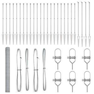 vidaXL St&acirc;lp de gard. Argintiu