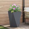 vidaXL Jardinieră 2 pcs Antracit 50 x 50 x 75 cm Oțel