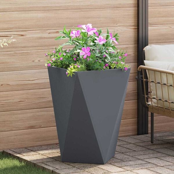 vidaXL Jardinieră 2 pcs Antracit 50 x 50 x 75 cm Oțel