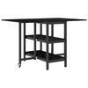 vidaXL Masă de dining 122 x 80 x 76,5 cm Lemn prelucrat Stejar Negru