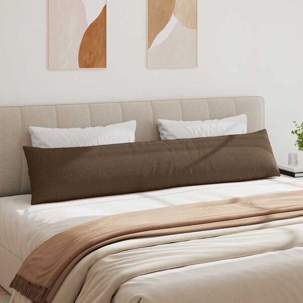 vidaXL Perne pentru canapea 2 pcs Maro 200 x 40 cm țesătură