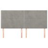 vidaXL Tăblie de pat gri deschis 180x5x118/128 cm catifea