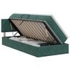 vidaXL Pat cu storage cu headboard Verde &icirc;nchis 100 x 200 cm Catifea