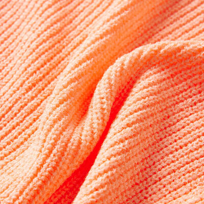 Pulover pentru copii tricotat, portocaliu strălucitor, 92